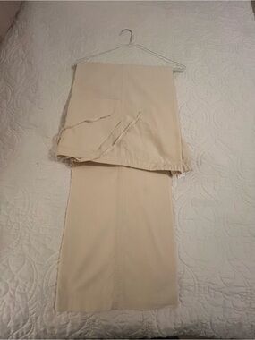 VENUS Cream Wide-Leg Cargo Pants